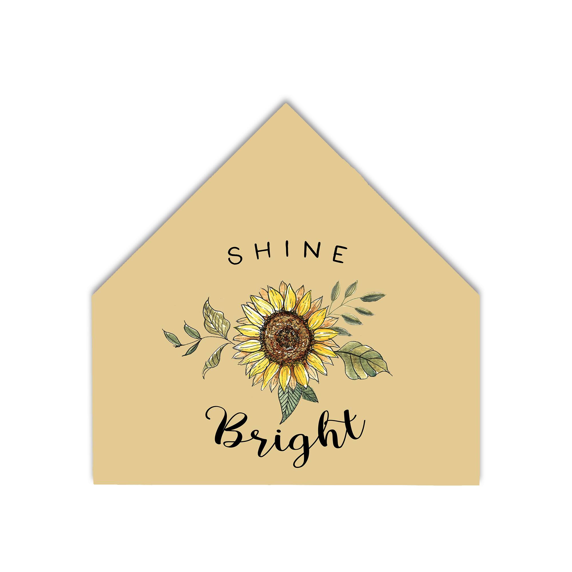 Shine Bright Sunflower 12" x 12" House Shaped Canvas